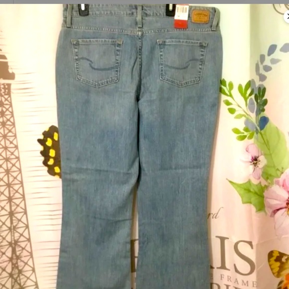 SIGNATURE BY LEVI STRAUSS & CO PANTS BLUE JEAN LOW RISE BOOTCUT 16 LONG NWT - Picture 6 of 8